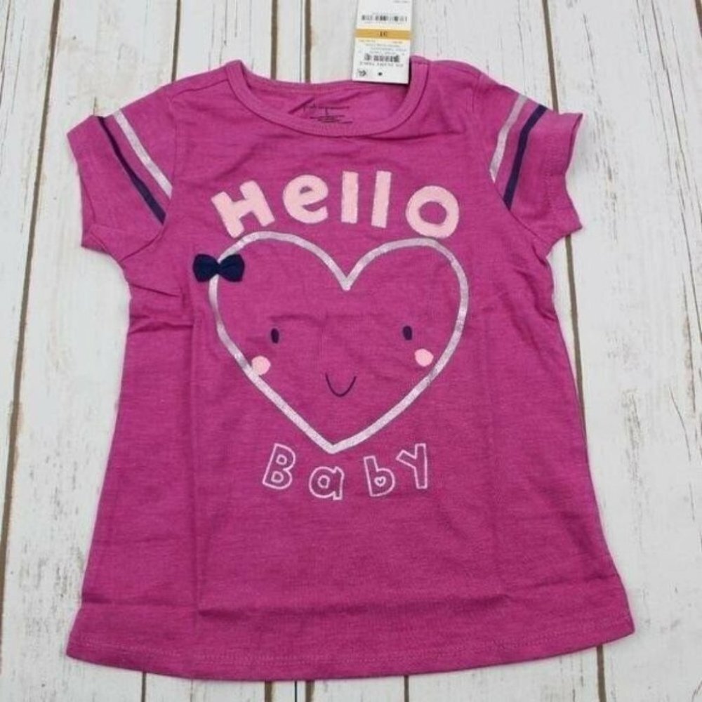First Impressions Toddler Girls Hello Baby-Print T-Shirt, Size 3T